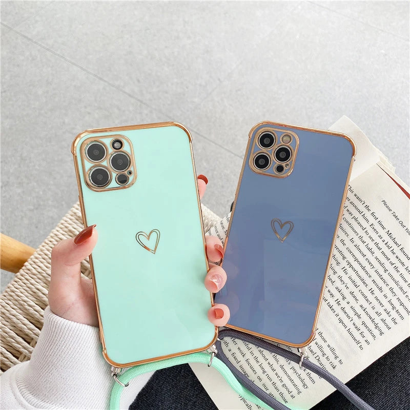"Heart" - iPhone  Crossbody Schutzhülle